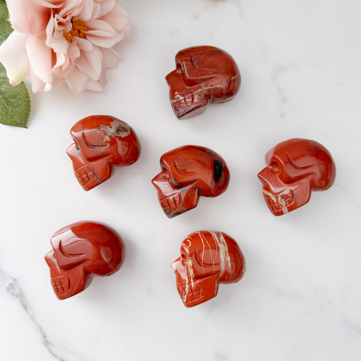 2" Brecciated Red Jasper Crystal Skull