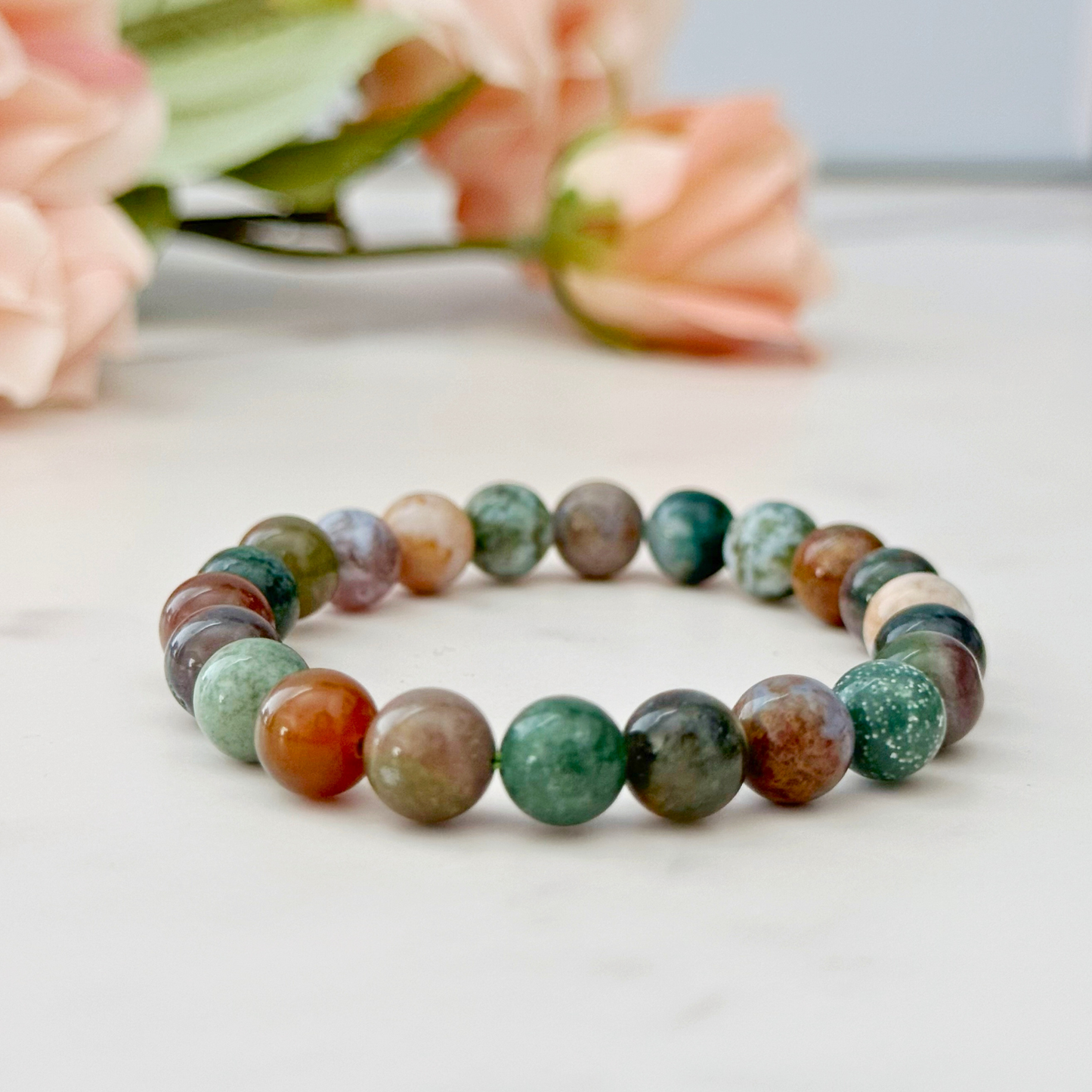 8mm Fancy Jasper Beaded Bracelet