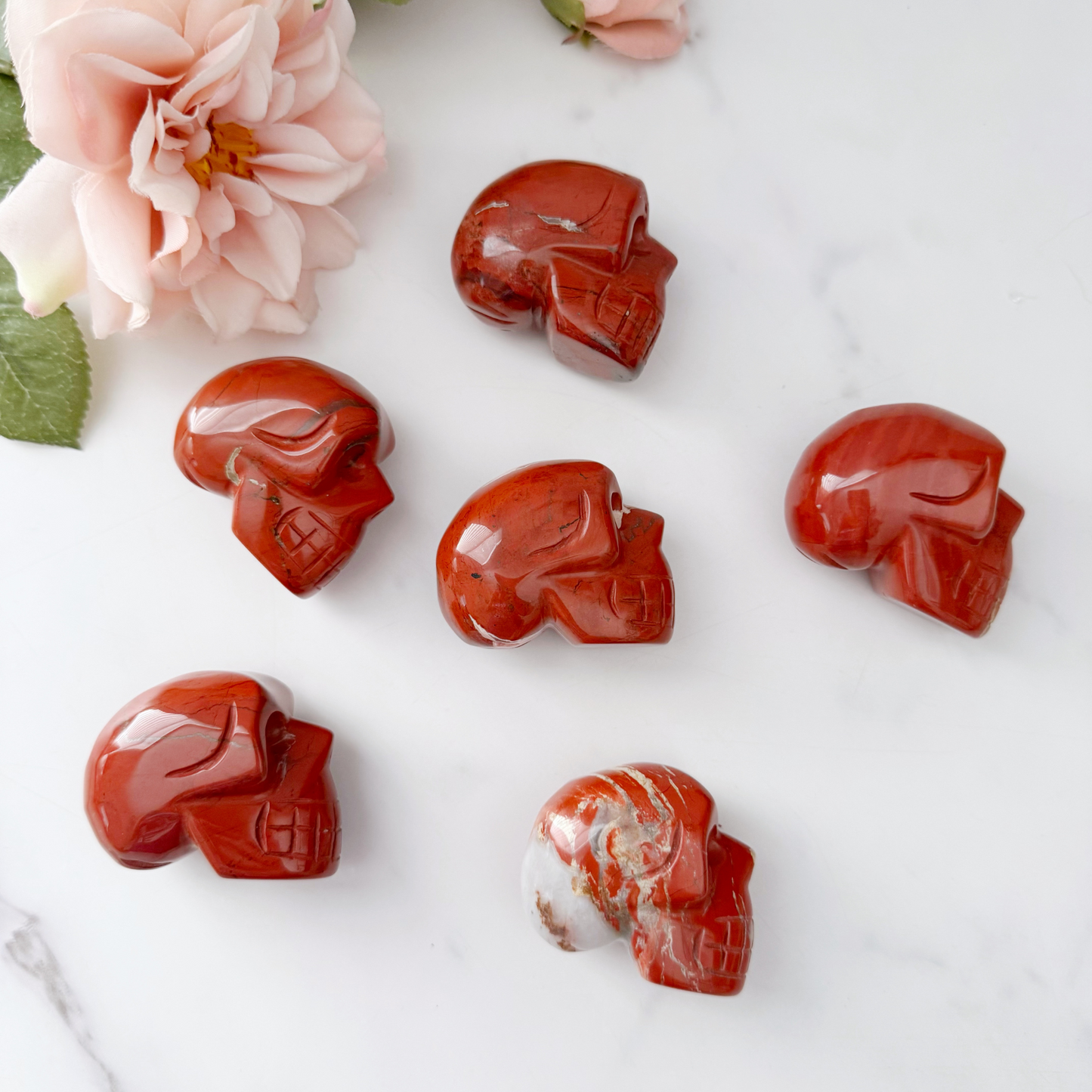 2" Brecciated Red Jasper Crystal Skull