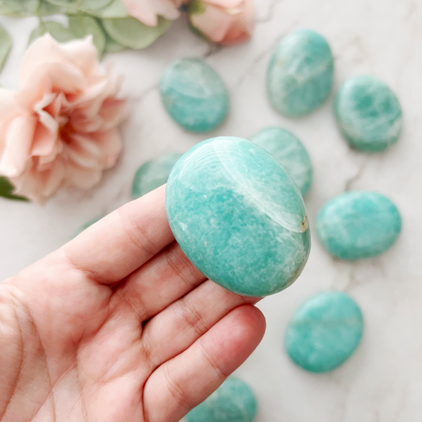 Amazonite Palm Stone