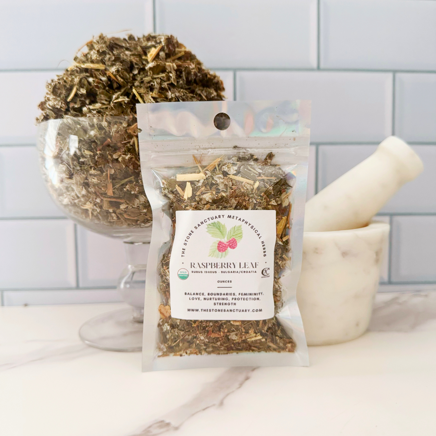 Raspberry Leaf, Cut and Sifted, Wildcrafted