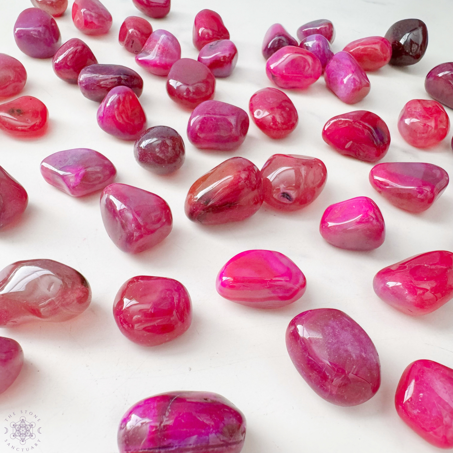 Pink Agate Tumbled Stone