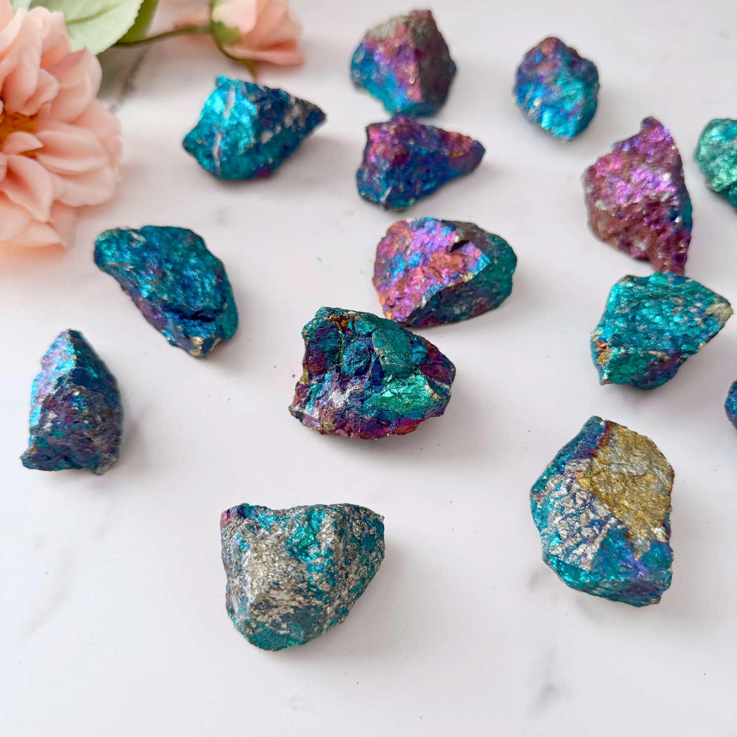 Raw Chalcopyrite Peacock Ore Stones