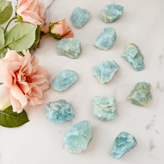Raw Aquamarine Stones