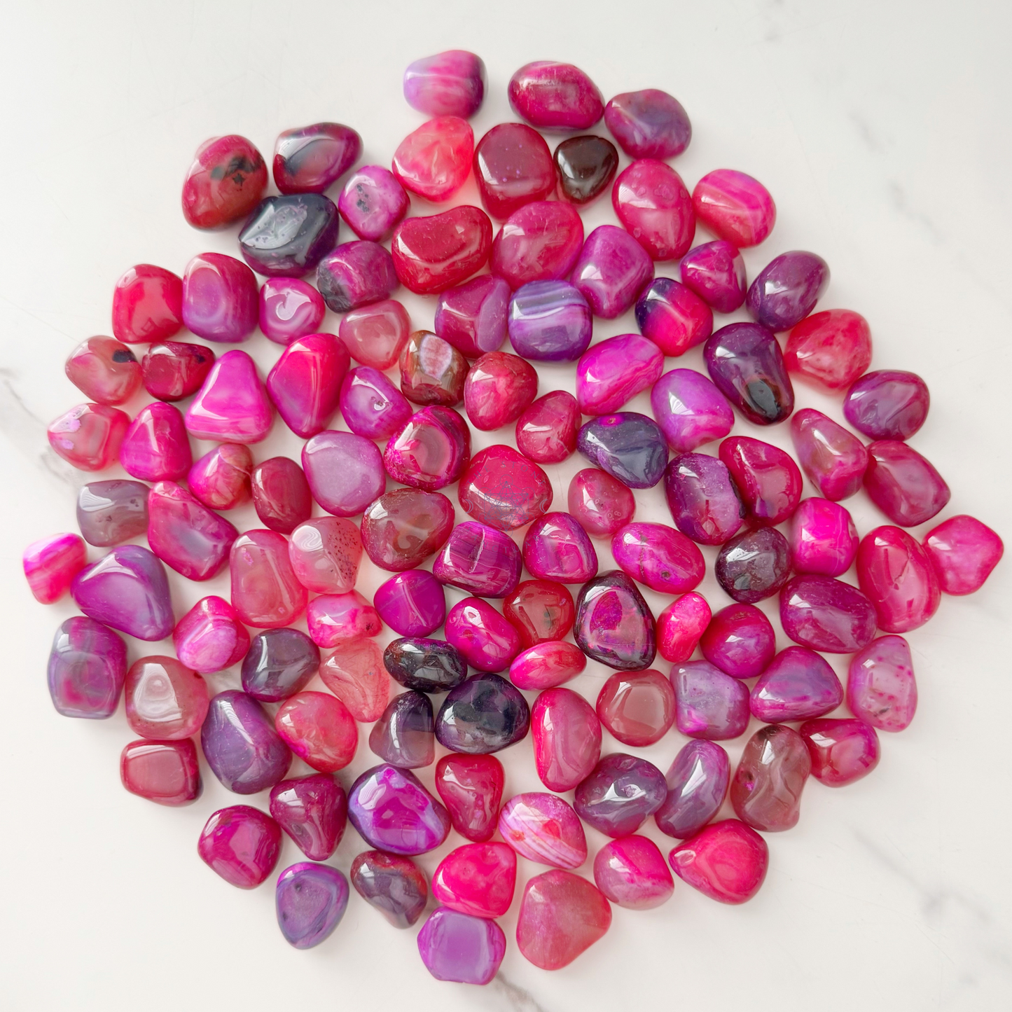 Pink Agate Tumbled Stone