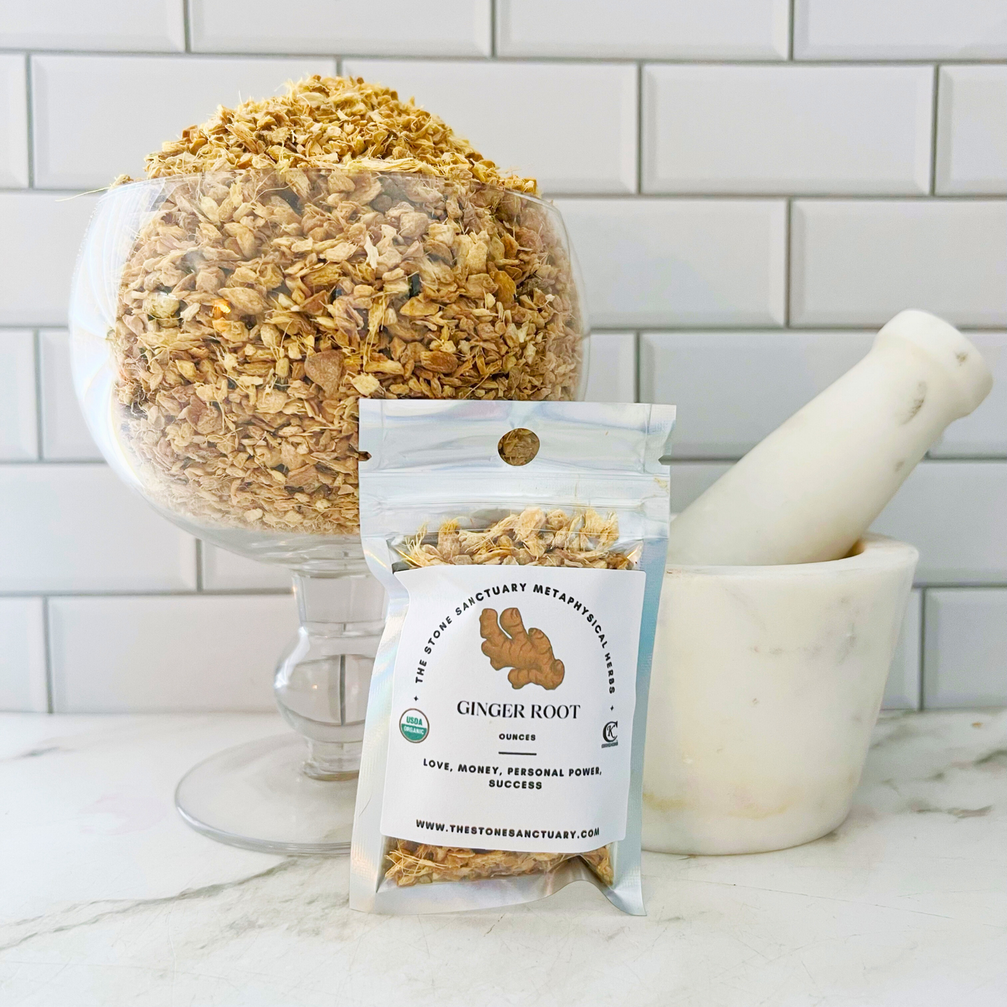 Ginger Root, Cut and Sifted, Organic