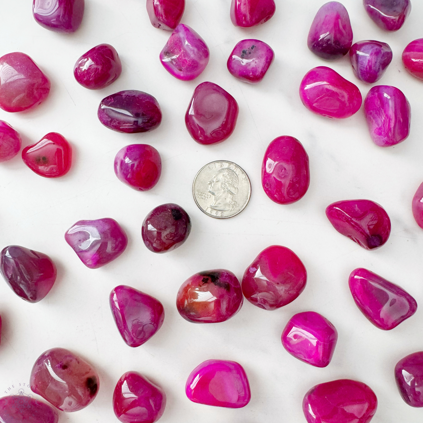 Pink Agate Tumbled Stone