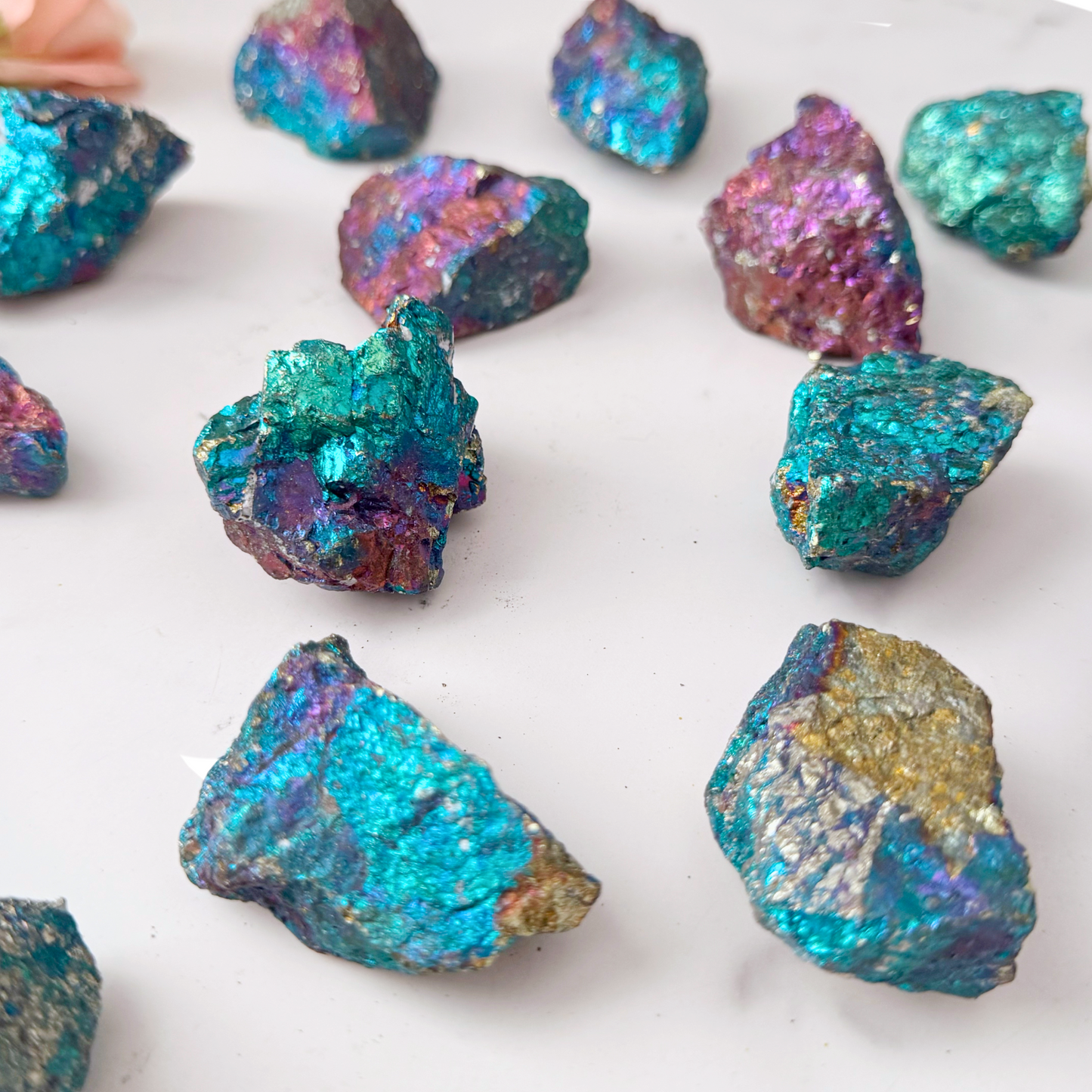 Raw Chalcopyrite Peacock Ore Stones