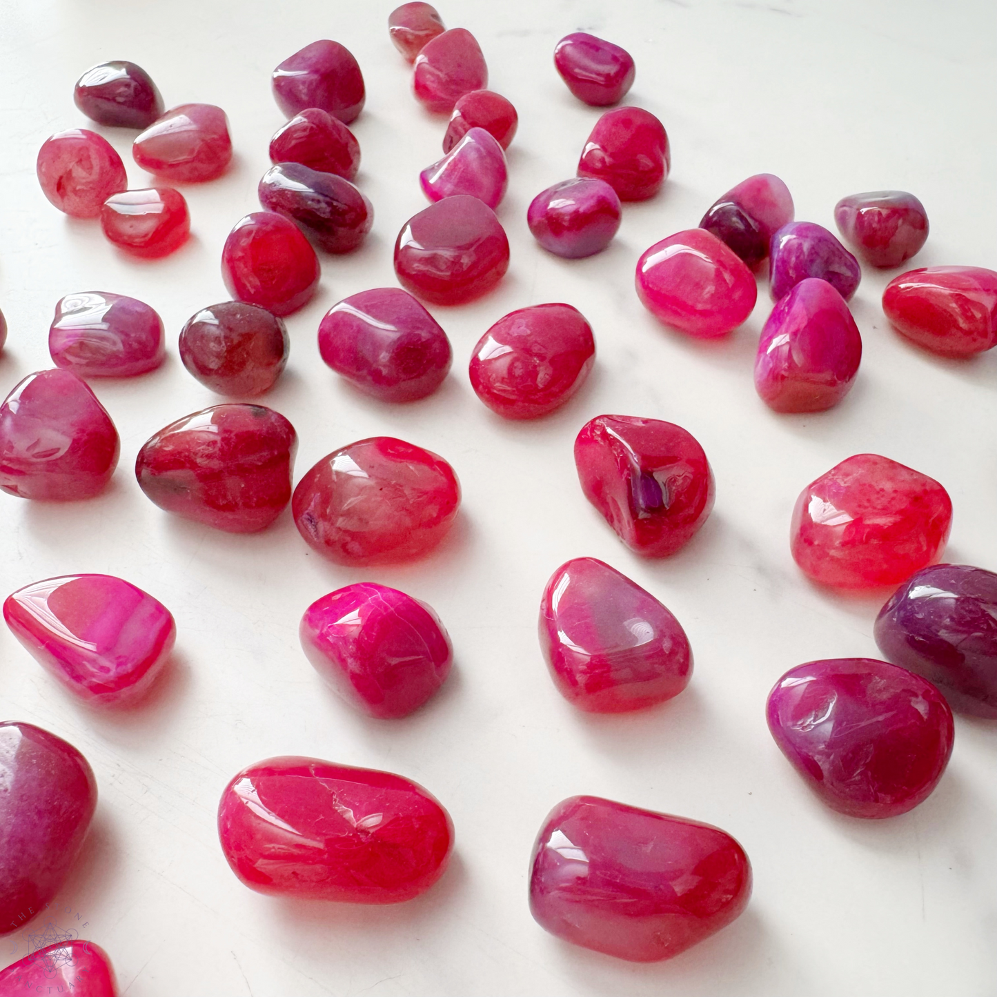 Pink Agate Tumbled Stone