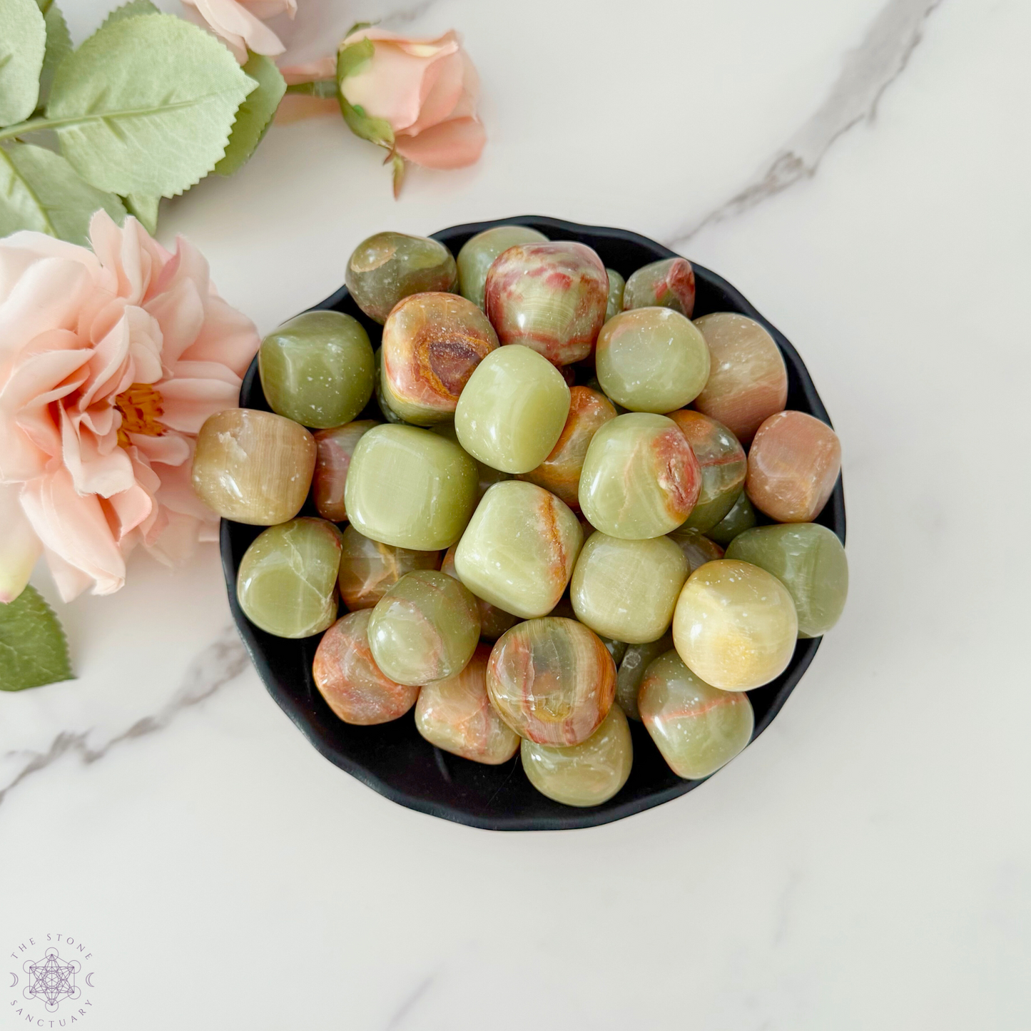 Green Aragonite Tumbled Stones