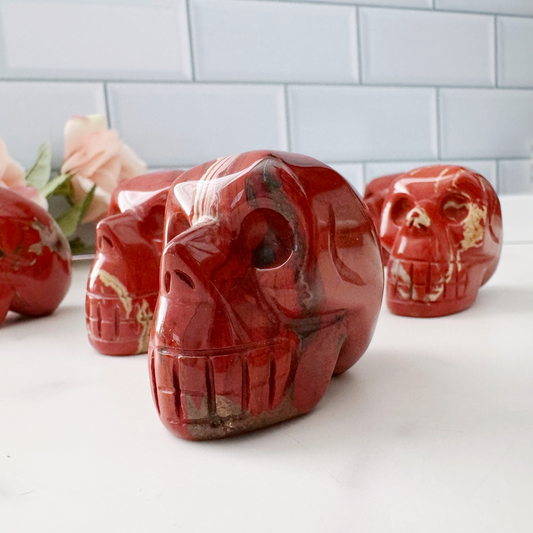2" Brecciated Red Jasper Crystal Skull
