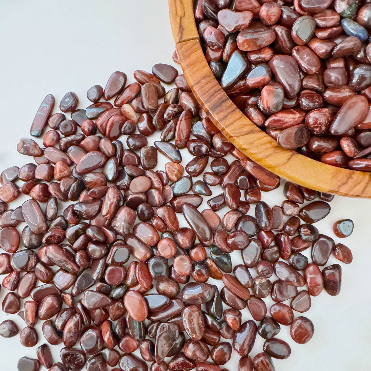 Red Tigers Eye Crystal Chips