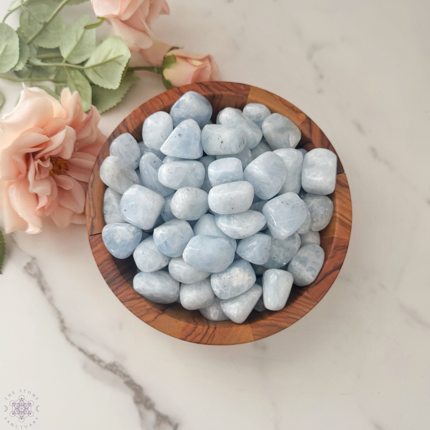 Blue Calcite Tumbled Stones