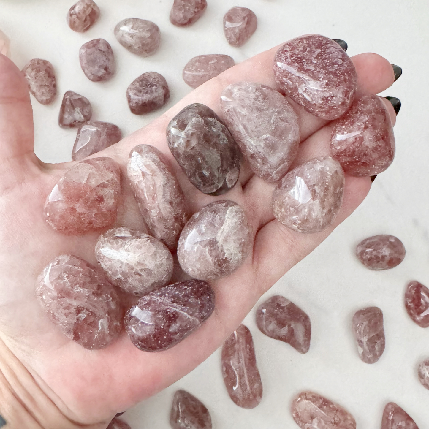 Strawberry Quartz Tumbled Stones