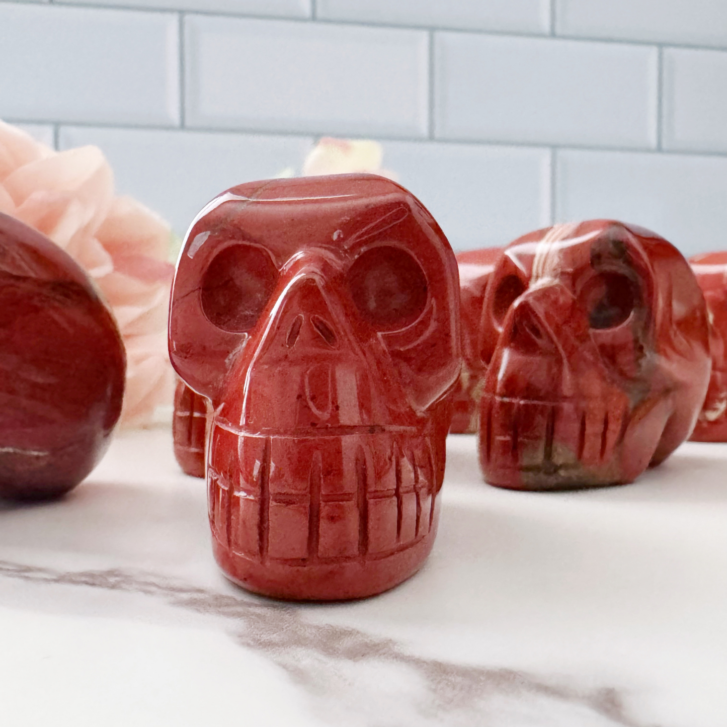 2" Brecciated Red Jasper Crystal Skull