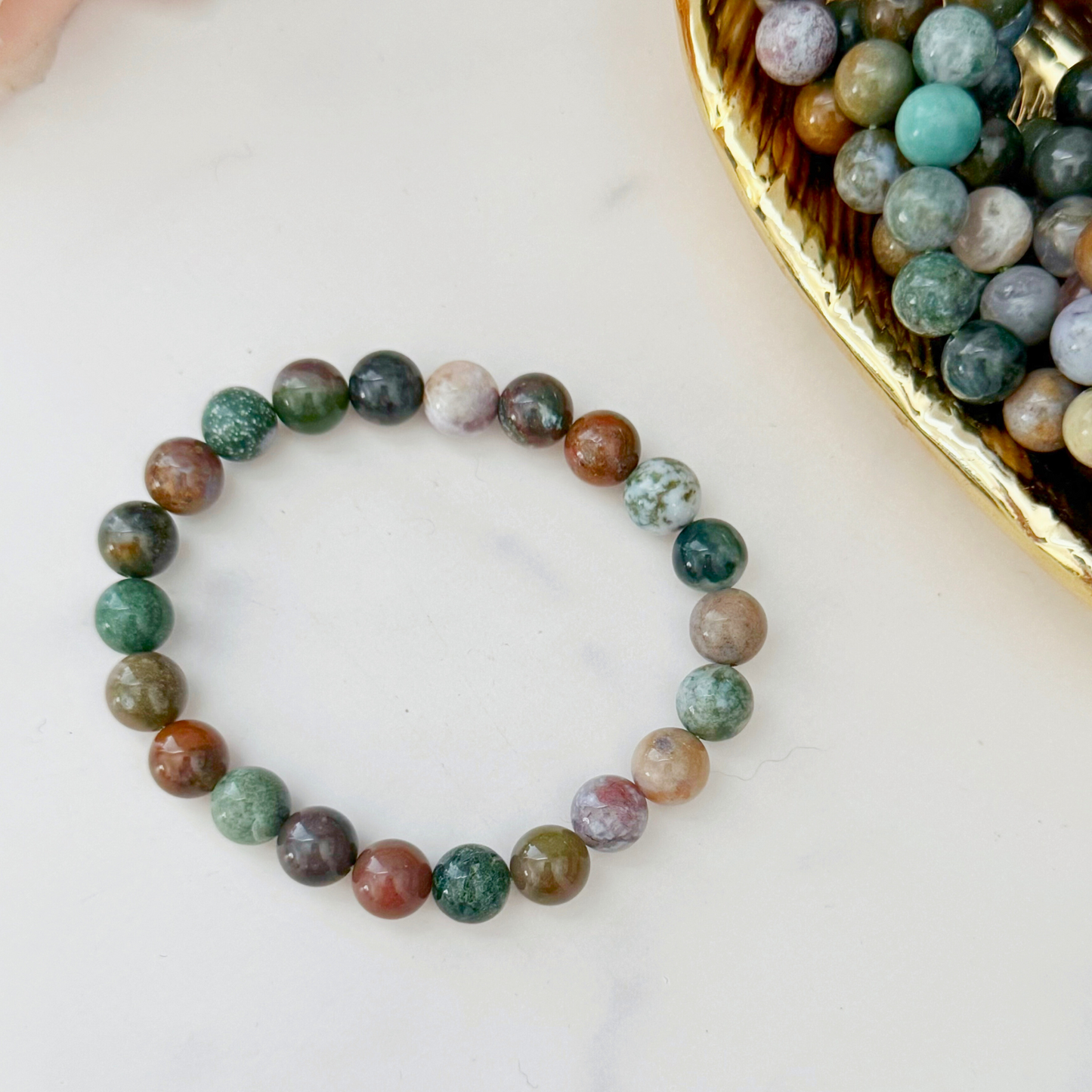 8mm Fancy Jasper Beaded Bracelet