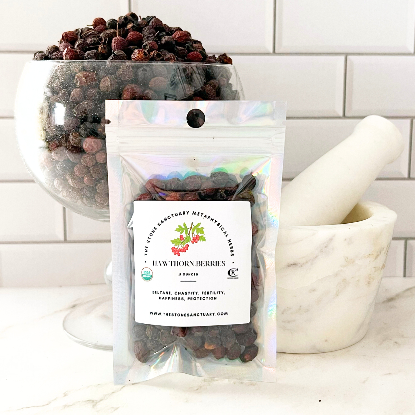 Hawthorn Berries, Whole, Organic