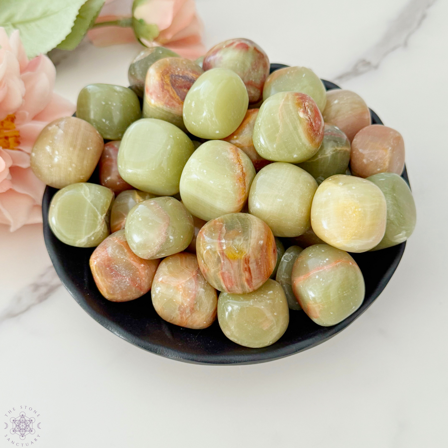 Green Aragonite Tumbled Stones