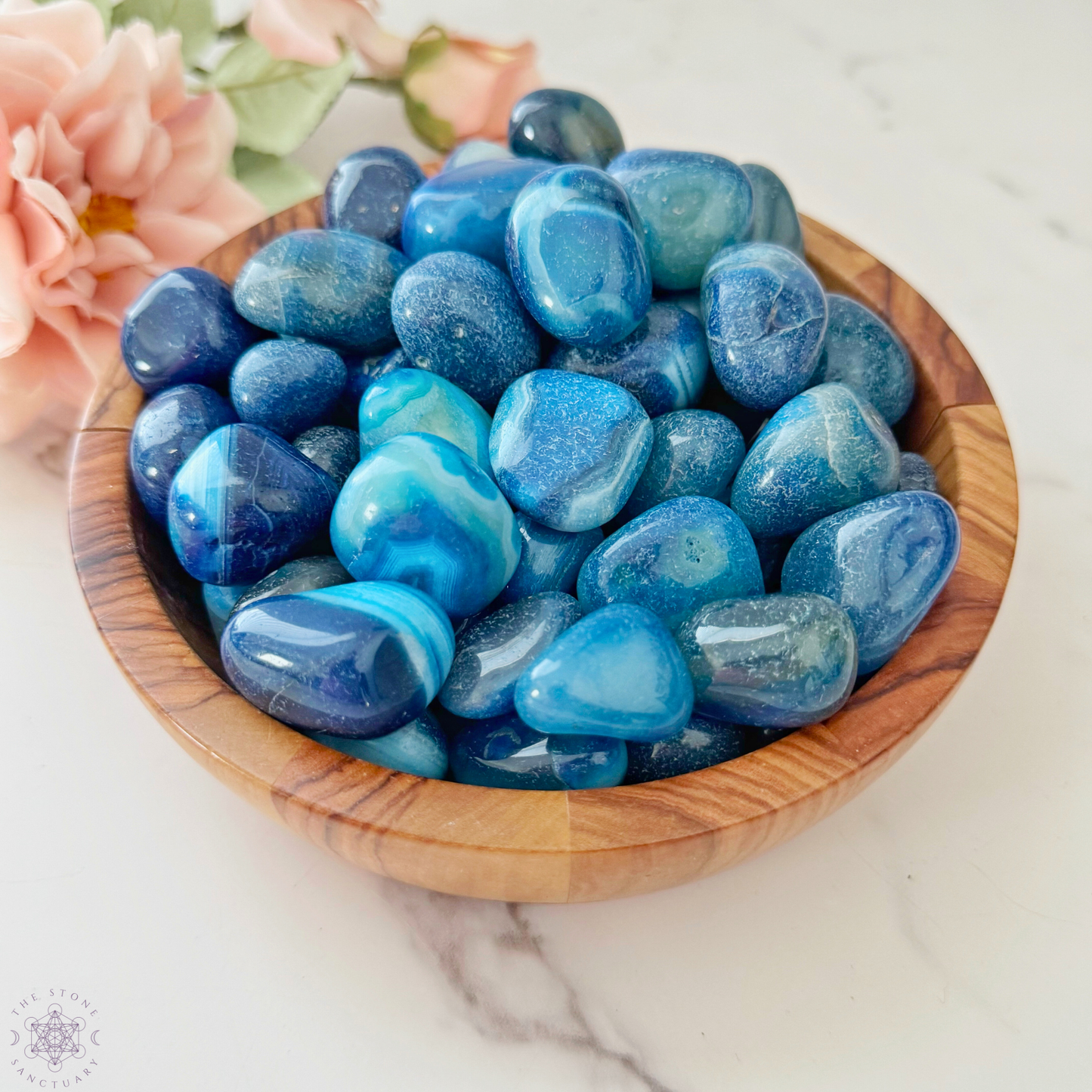 Blue Onyx Tumbled Stones