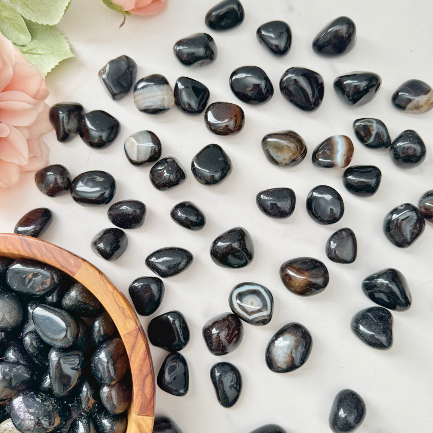 Black Onyx Tumbled Stones