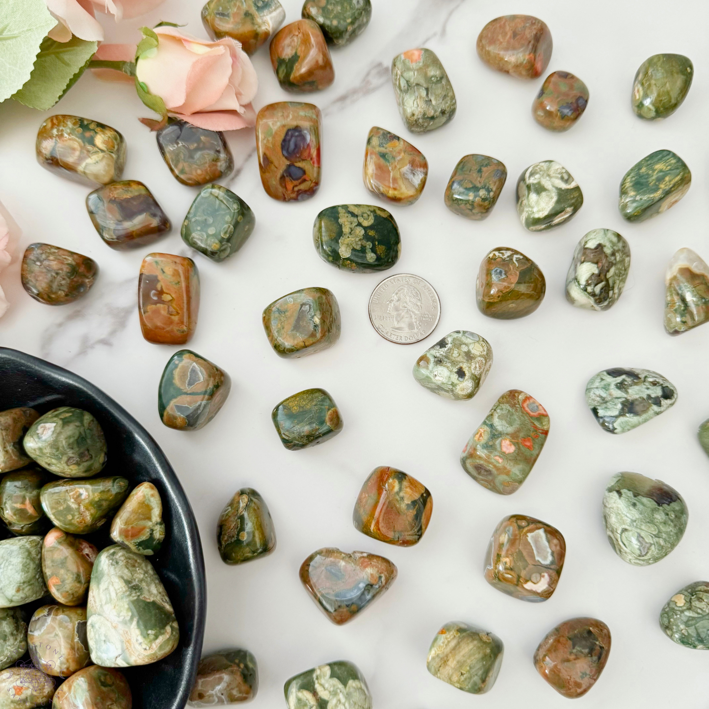 Rainforest Jasper Tumbled Stones