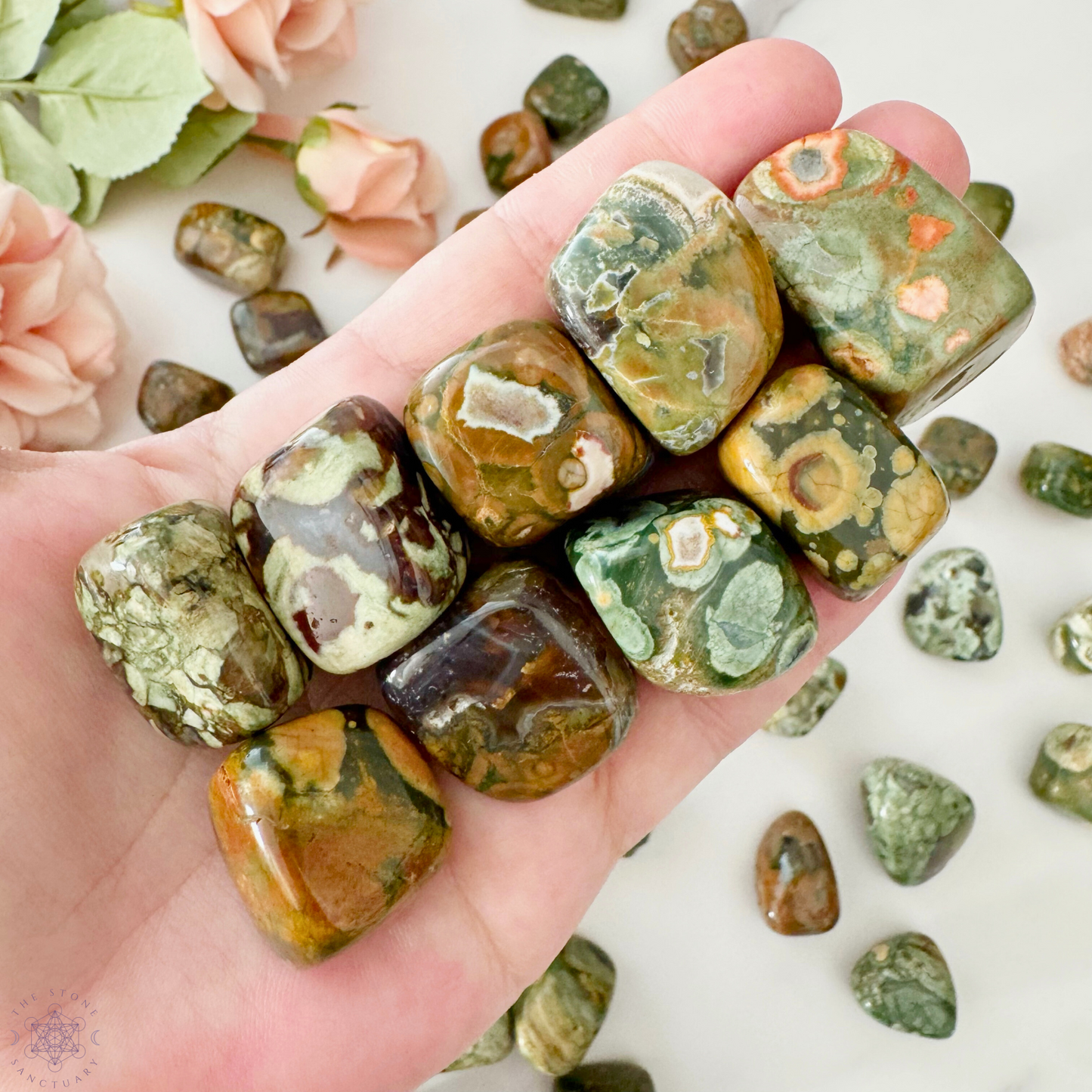 Rainforest Jasper Tumbled Stones