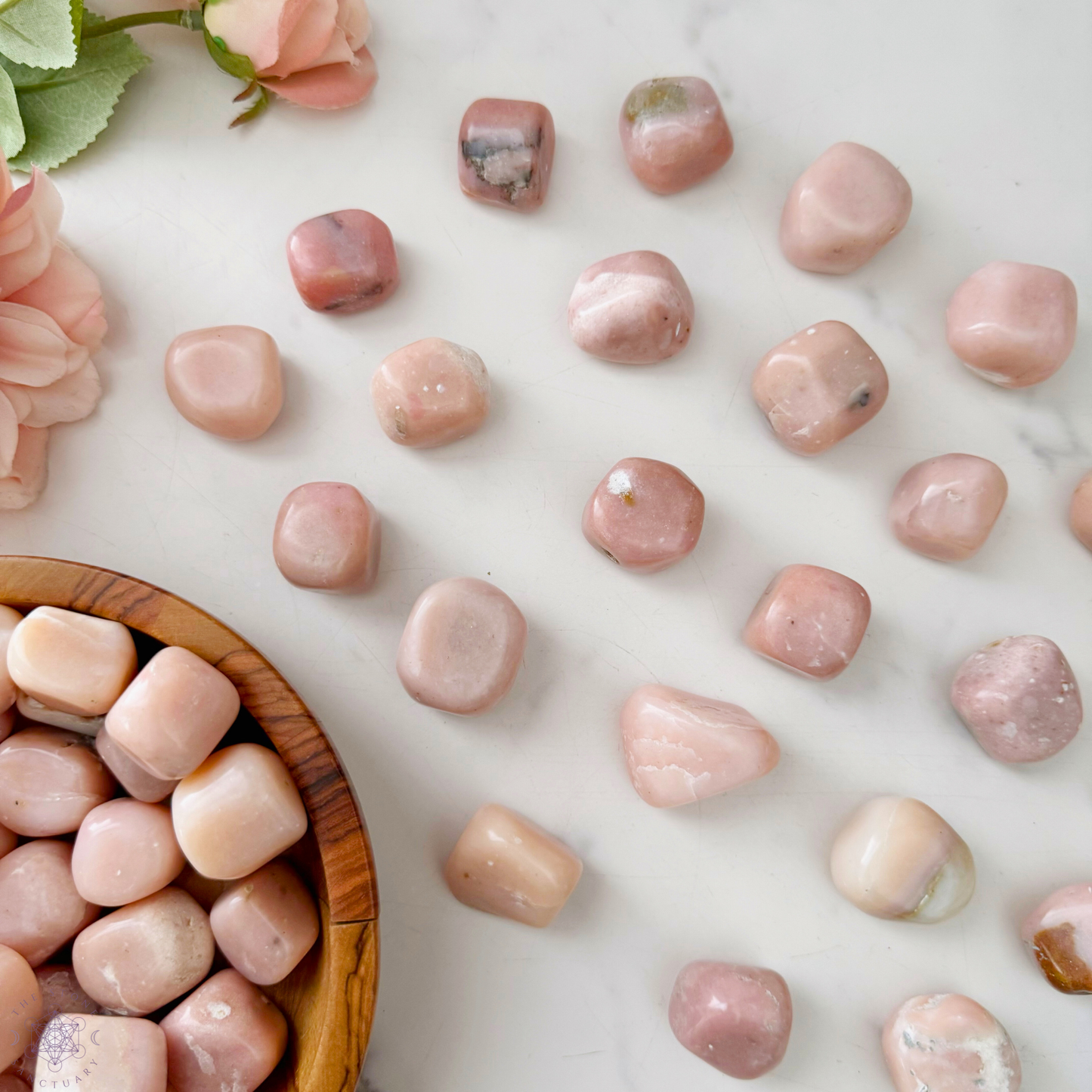 Peruvian Pink Opal Tumbled Stones
