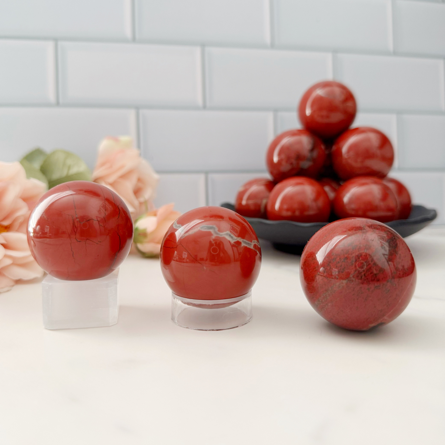 40mm Brecciated Red Jasper Sphere