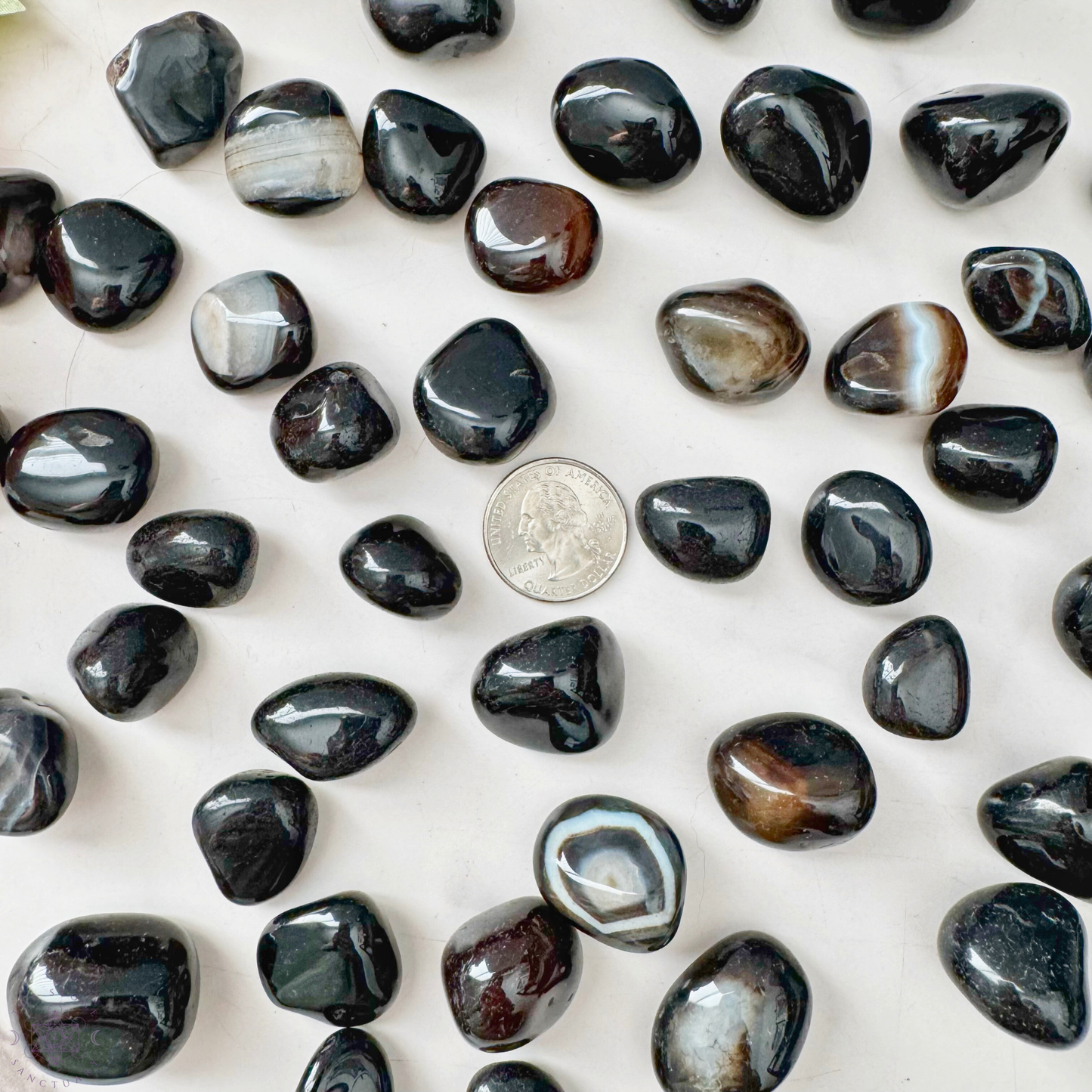 Black Onyx Tumbled Stones