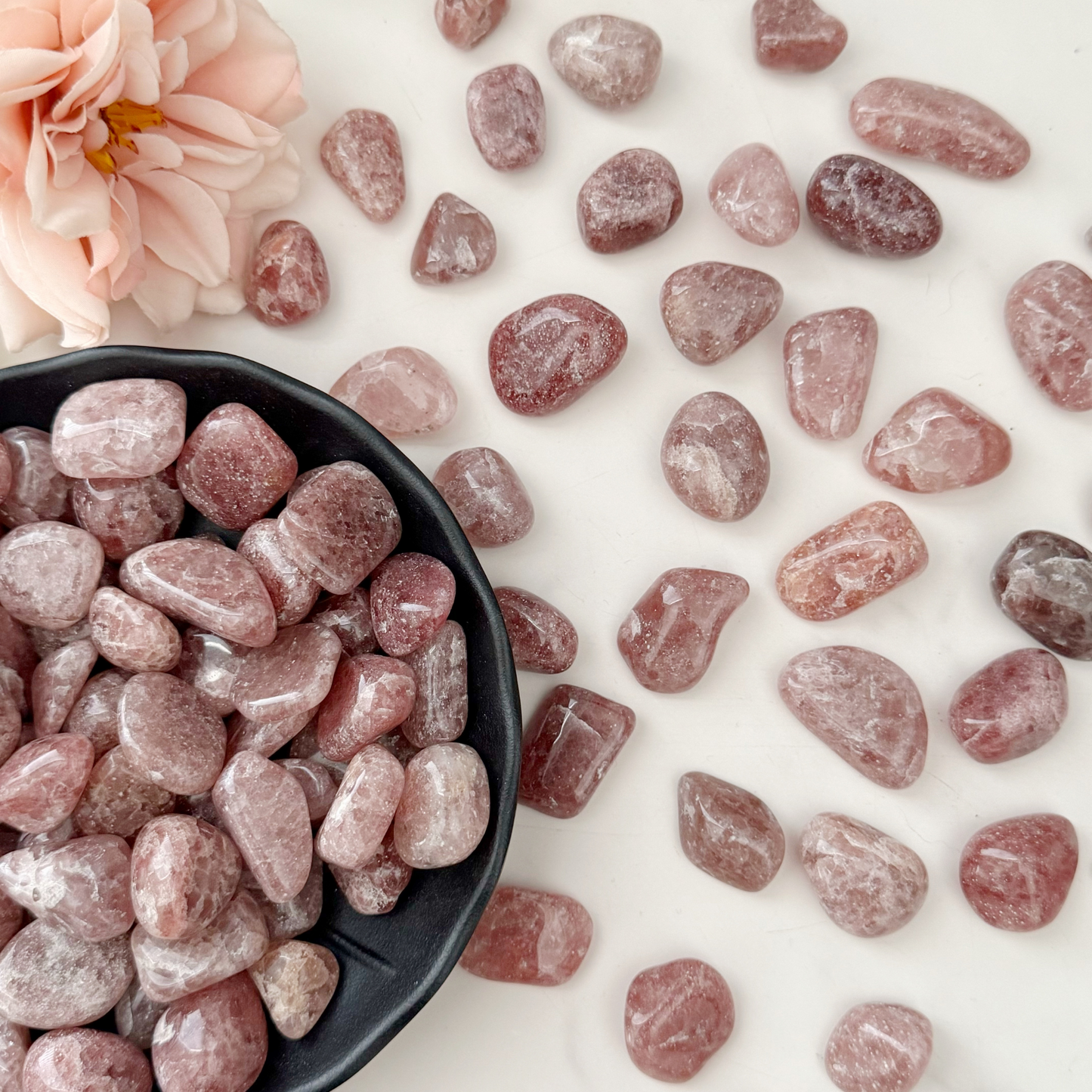 Strawberry Quartz Tumbled Stones