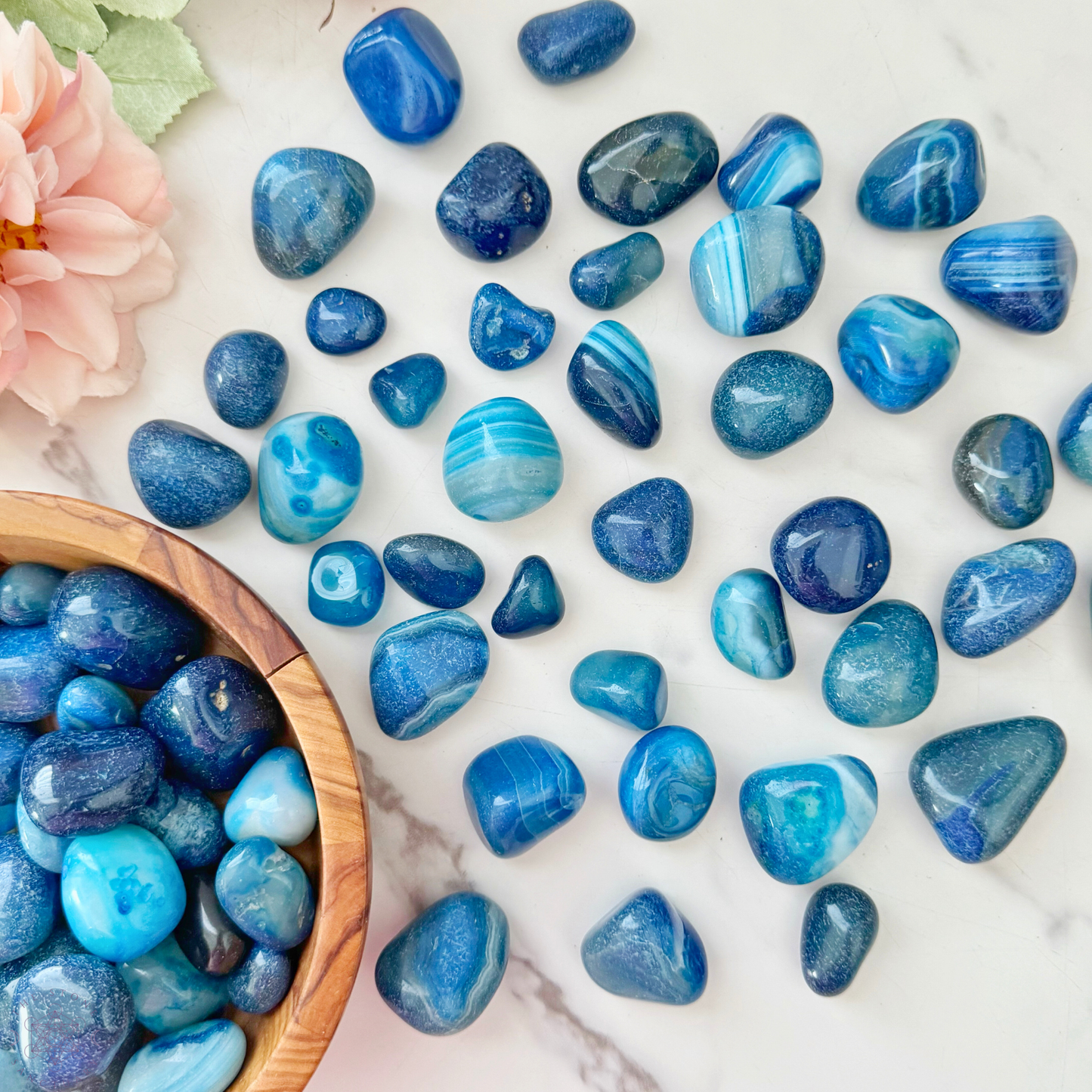 Blue Onyx Tumbled Stones