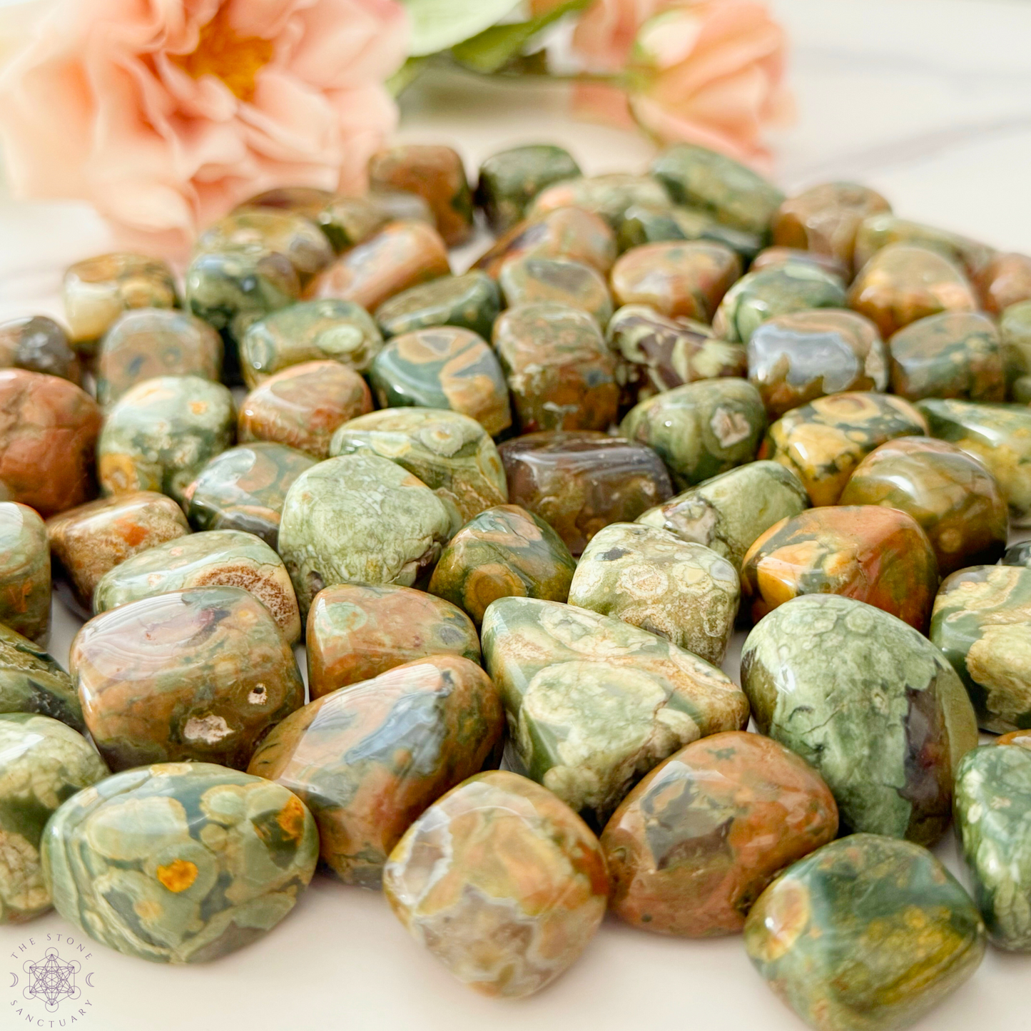 Rainforest Jasper Tumbled Stones