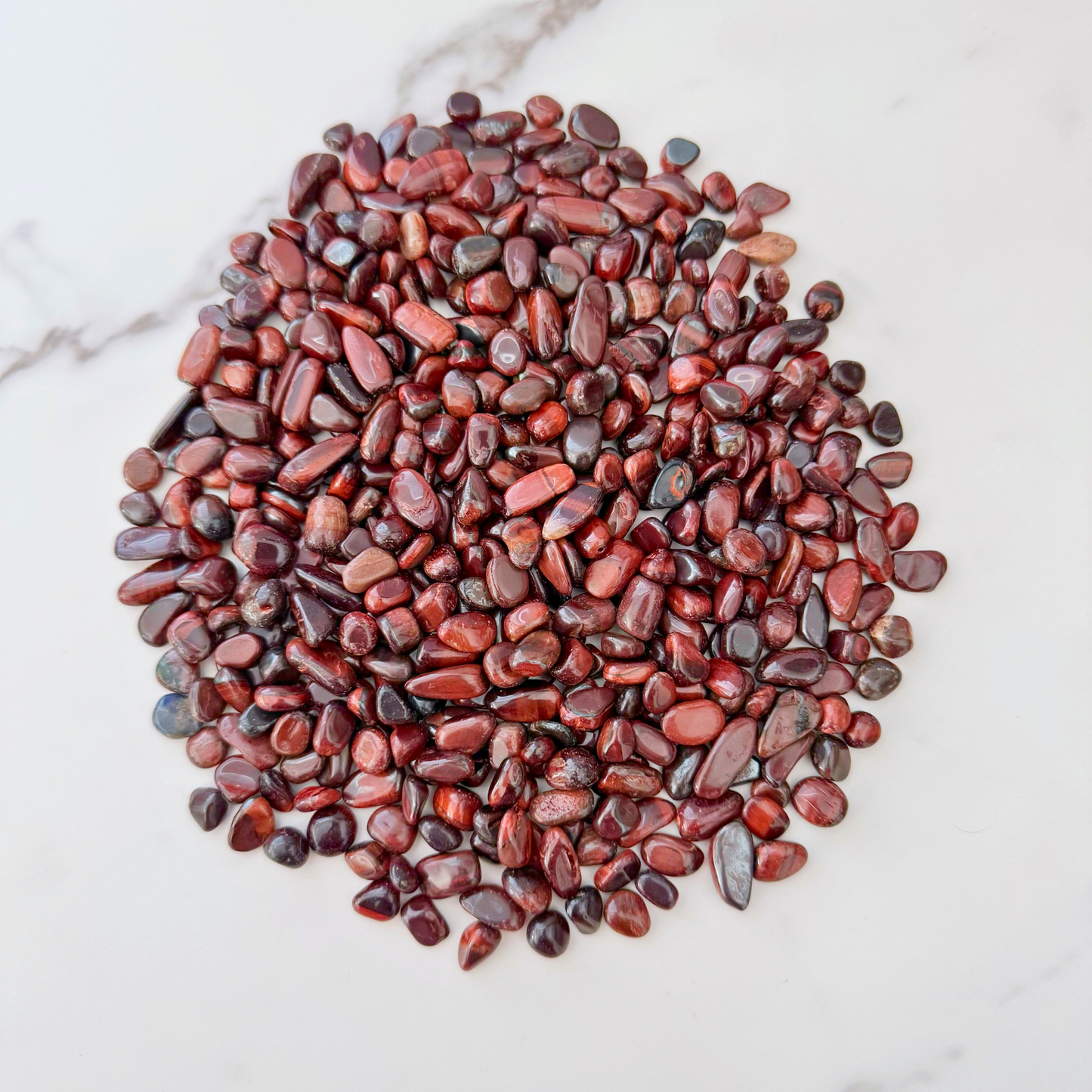 Red Tigers Eye Crystal Chips