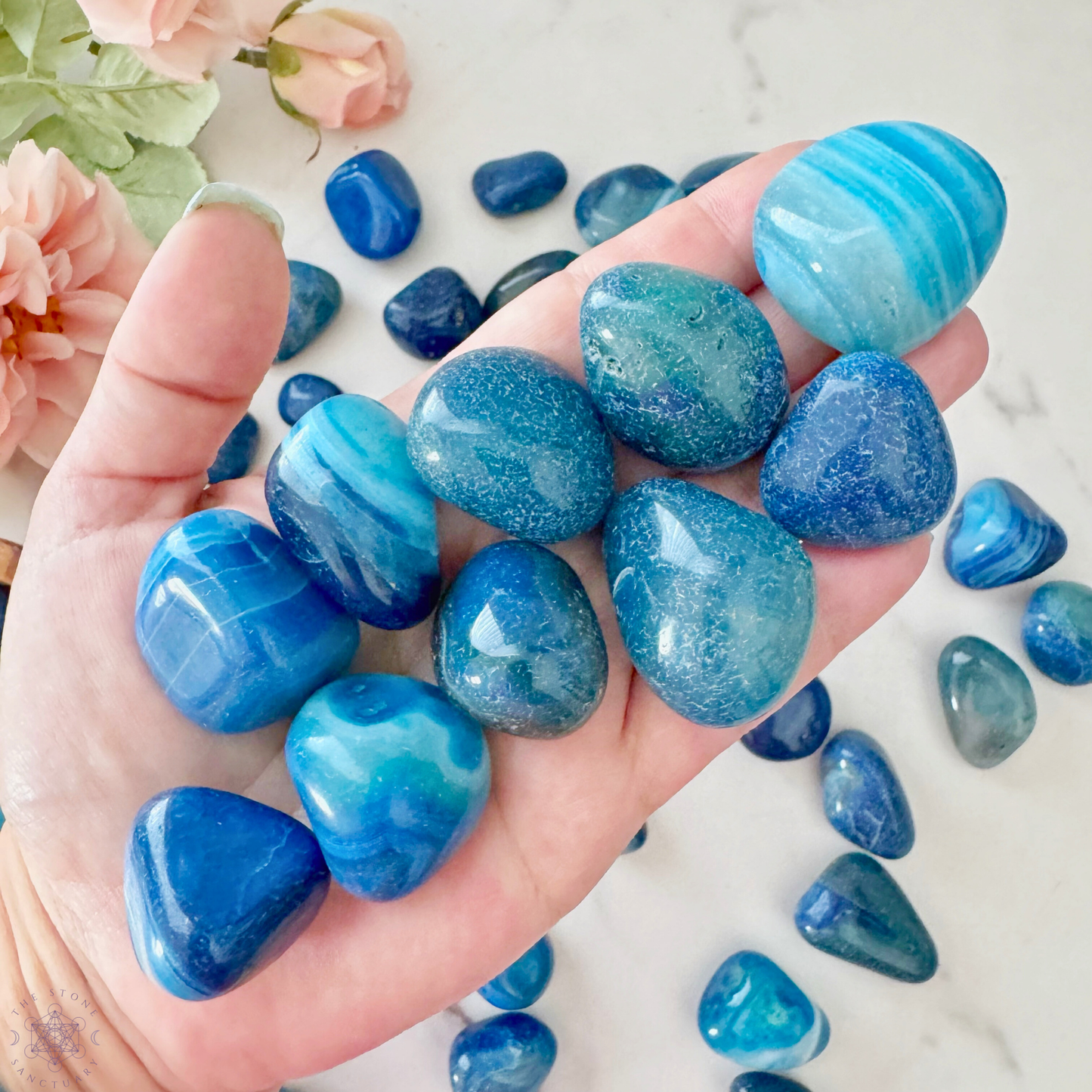 Blue Onyx Tumbled Stones