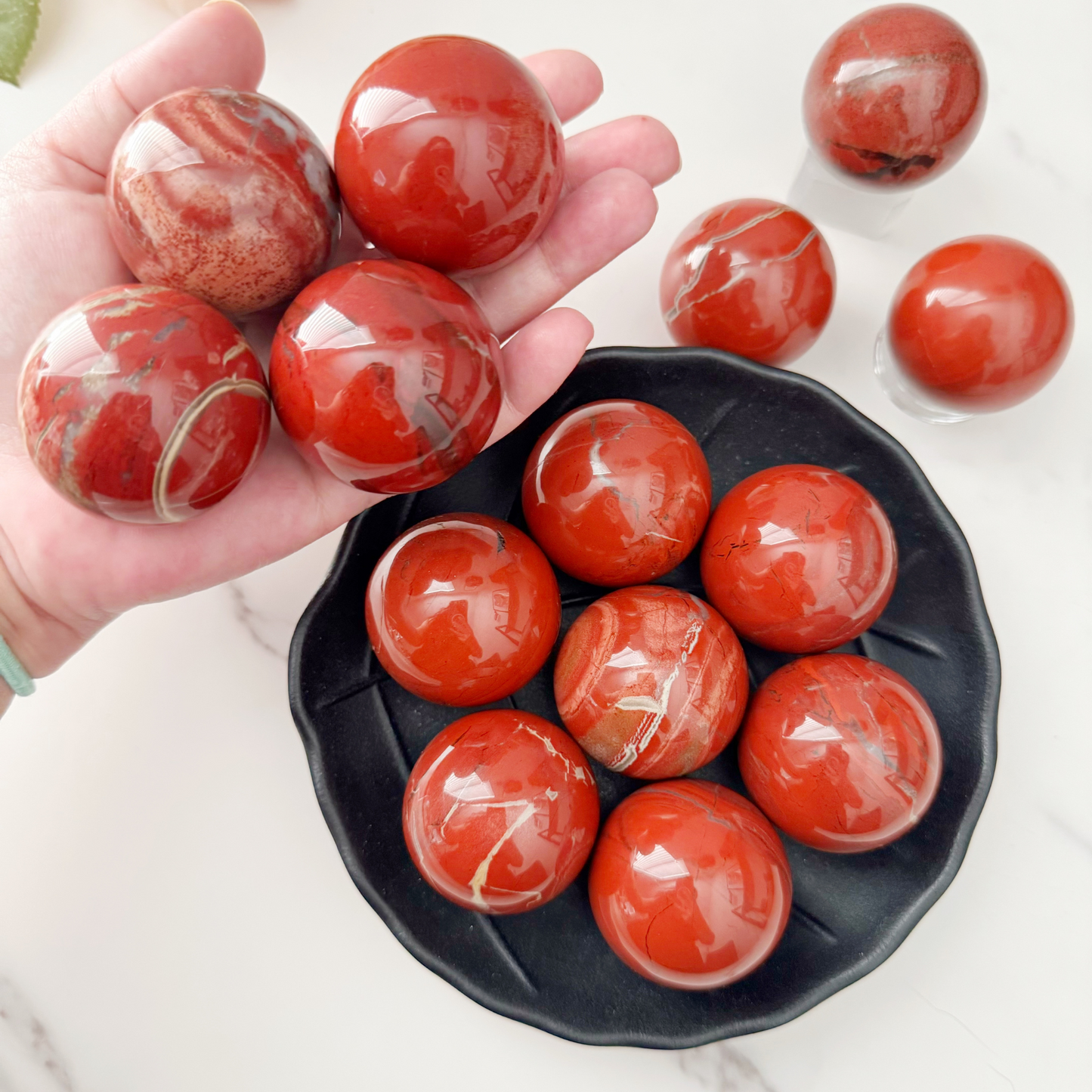 40mm Brecciated Red Jasper Sphere