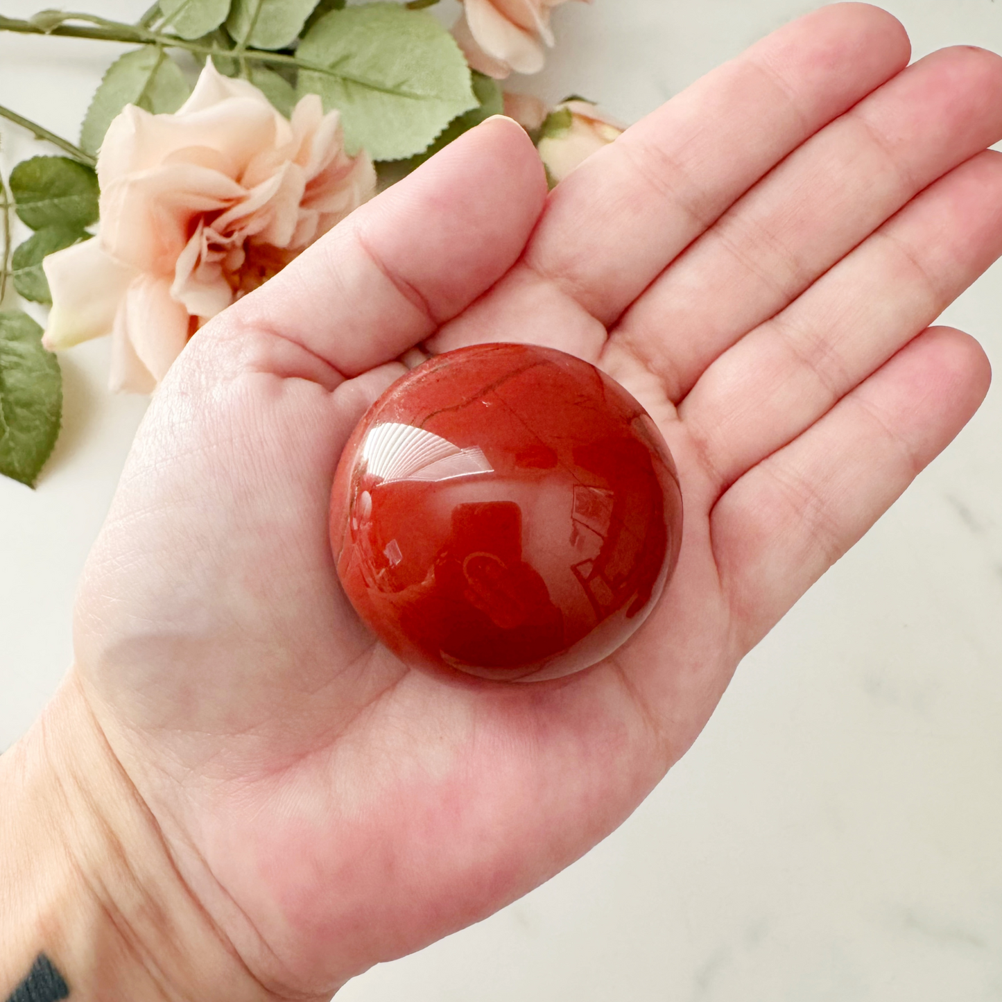 40mm Brecciated Red Jasper Sphere
