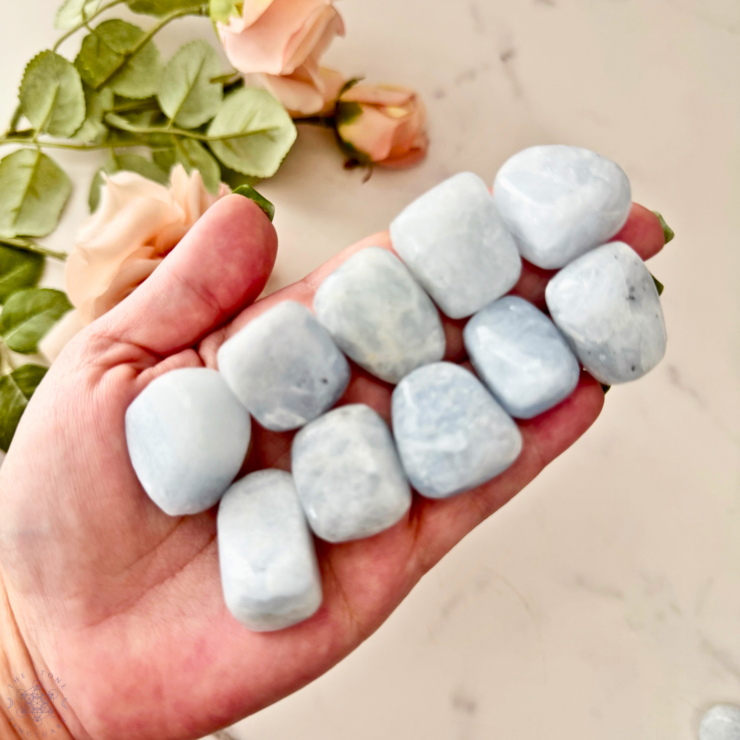 Blue Calcite Tumbled Stones