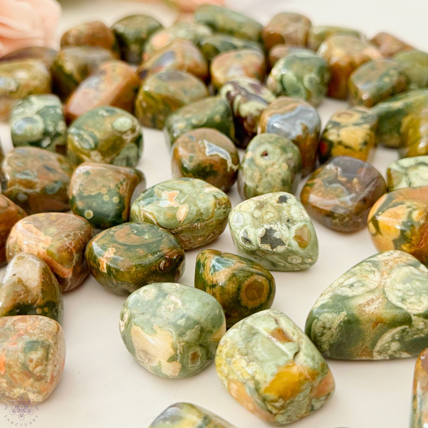 Rainforest Jasper Tumbled Stones
