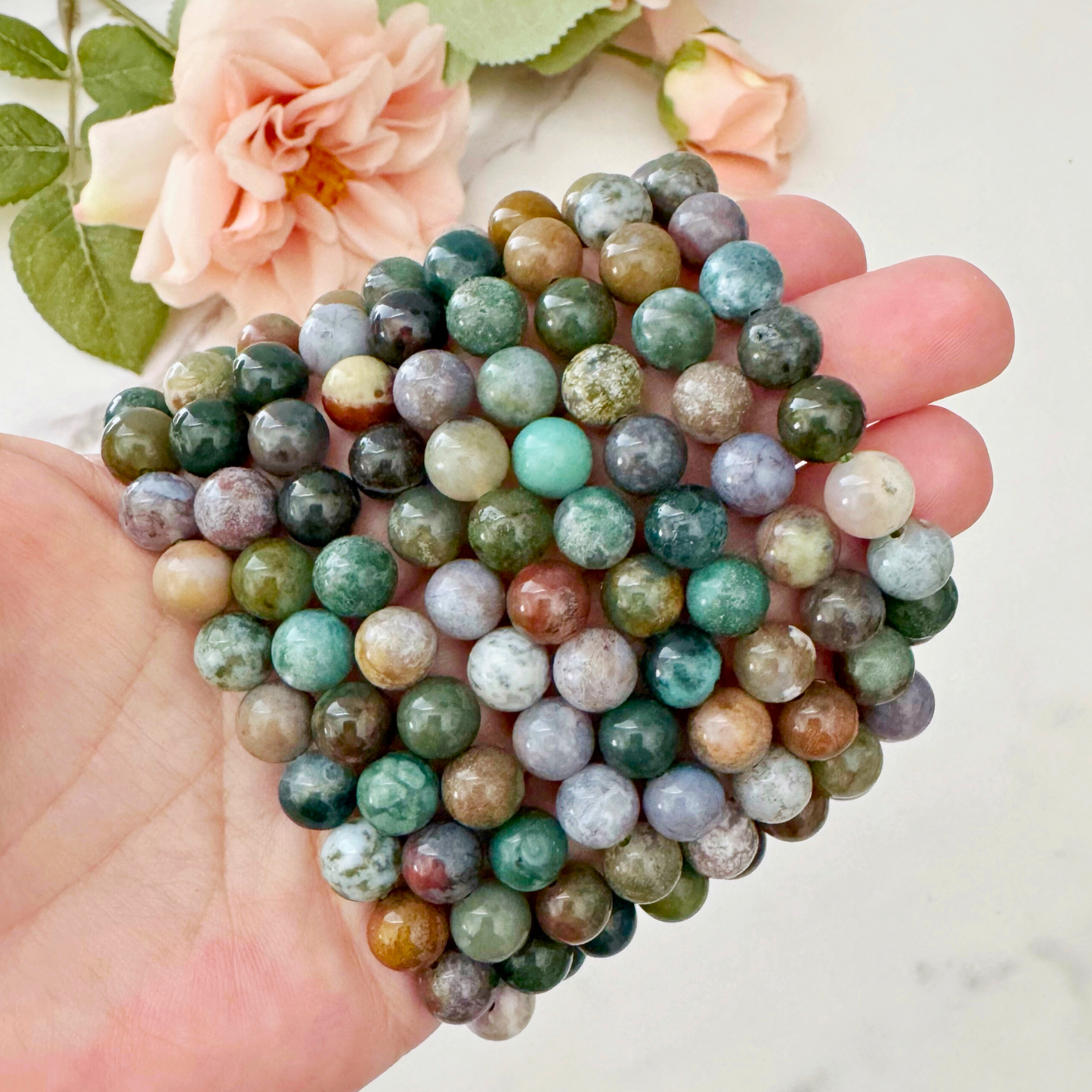 8mm Fancy Jasper Beaded Bracelet