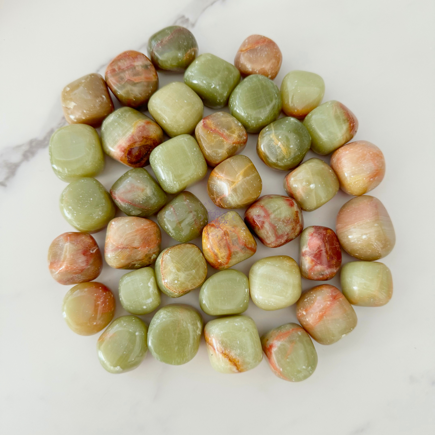 Green Aragonite Tumbled Stones