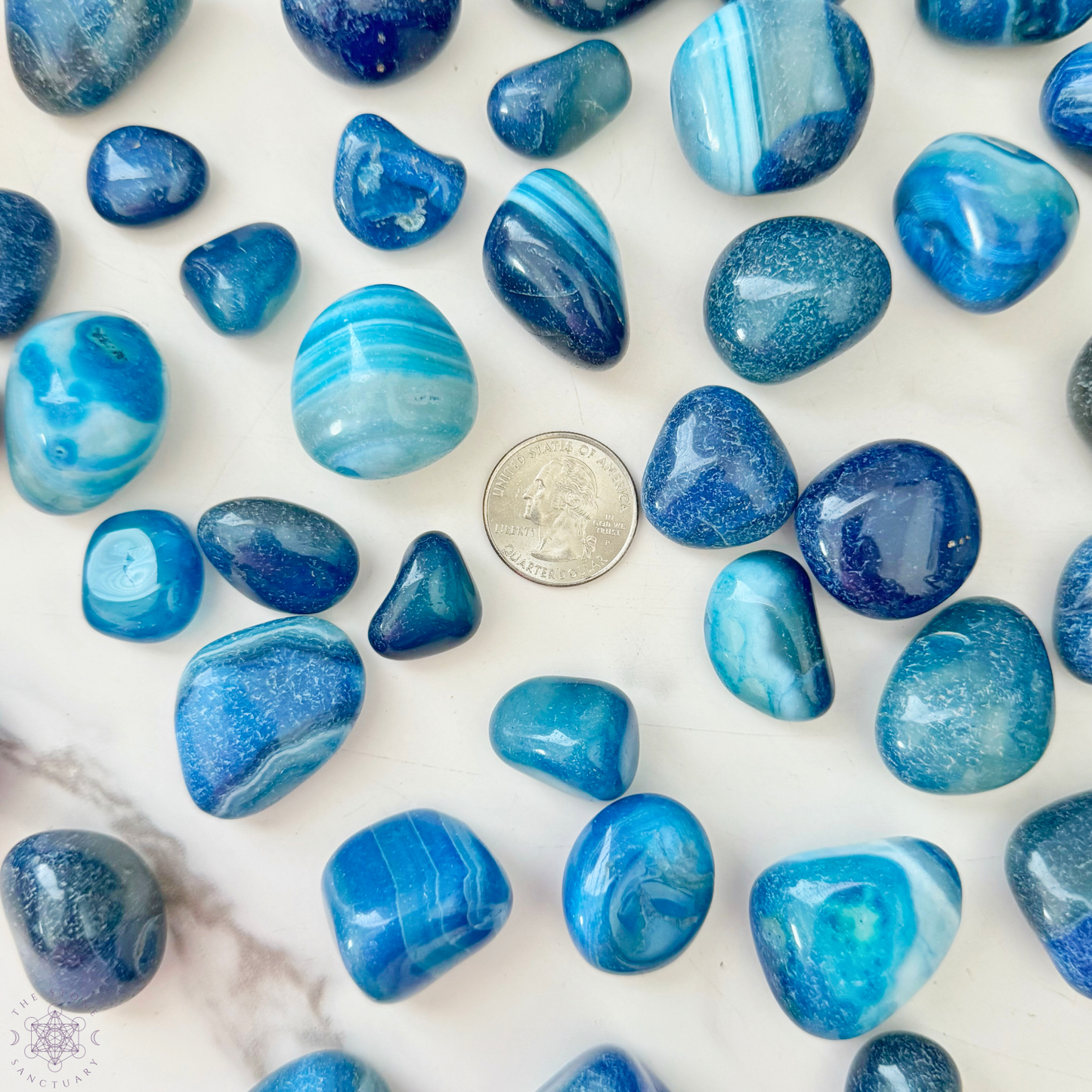 Blue Onyx Tumbled Stones