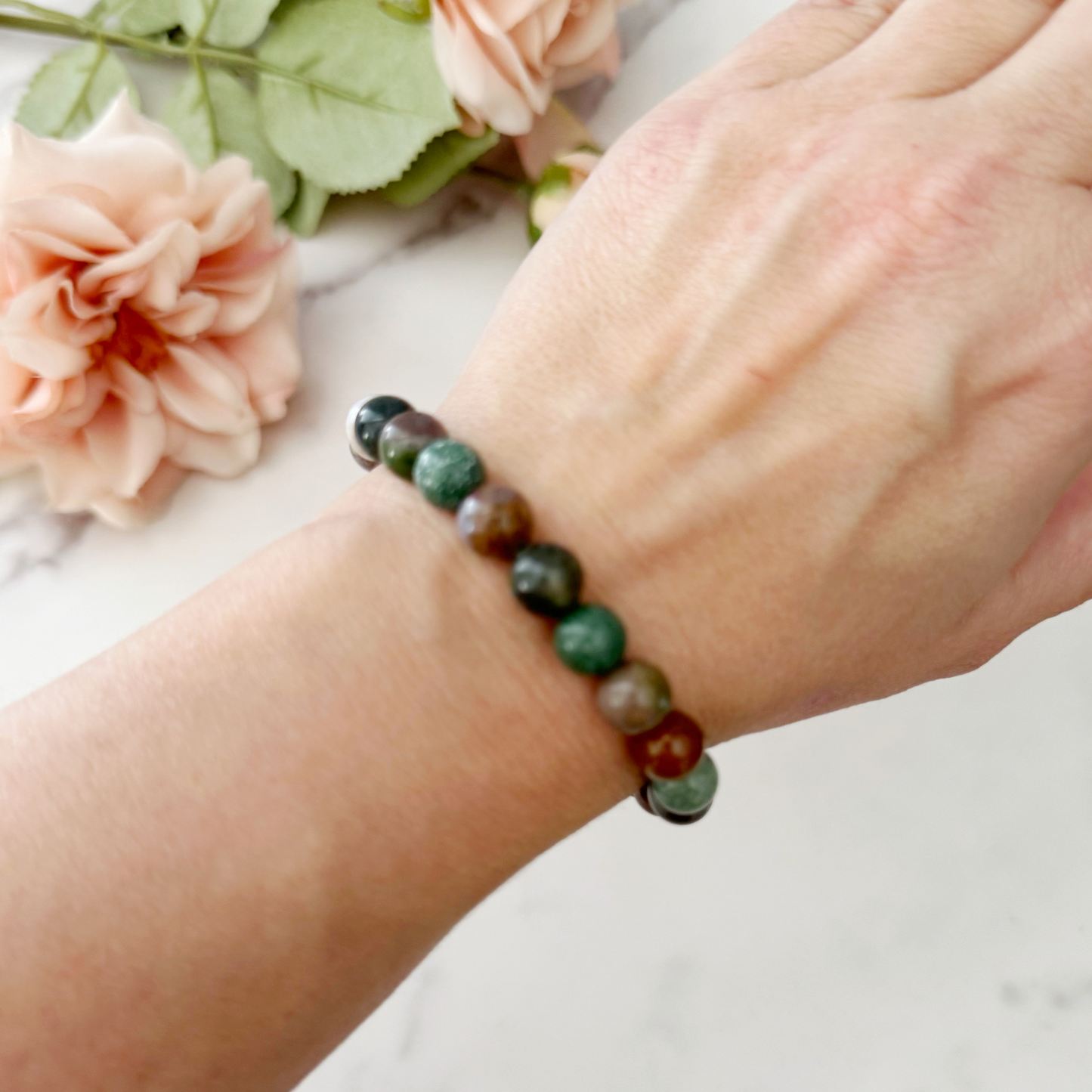 8mm Fancy Jasper Beaded Bracelet
