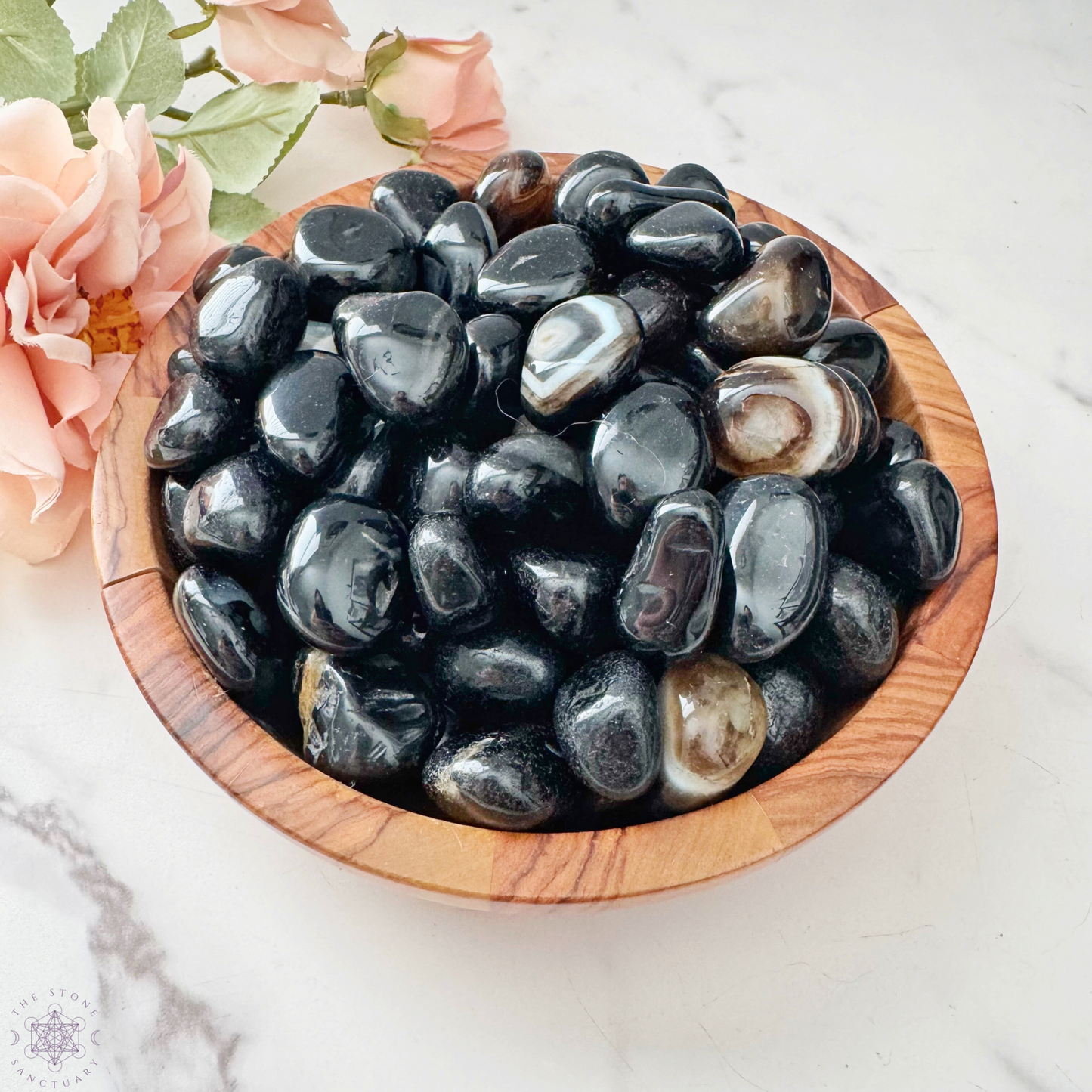 Black Onyx Tumbled Stones