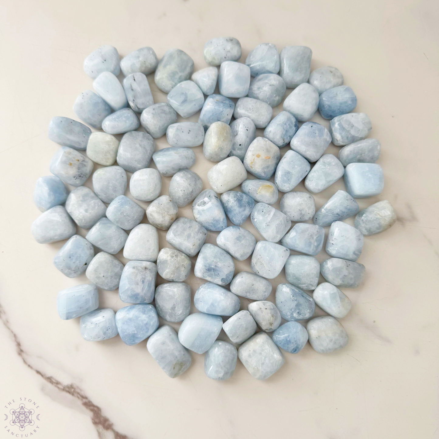Blue Calcite Tumbled Stones