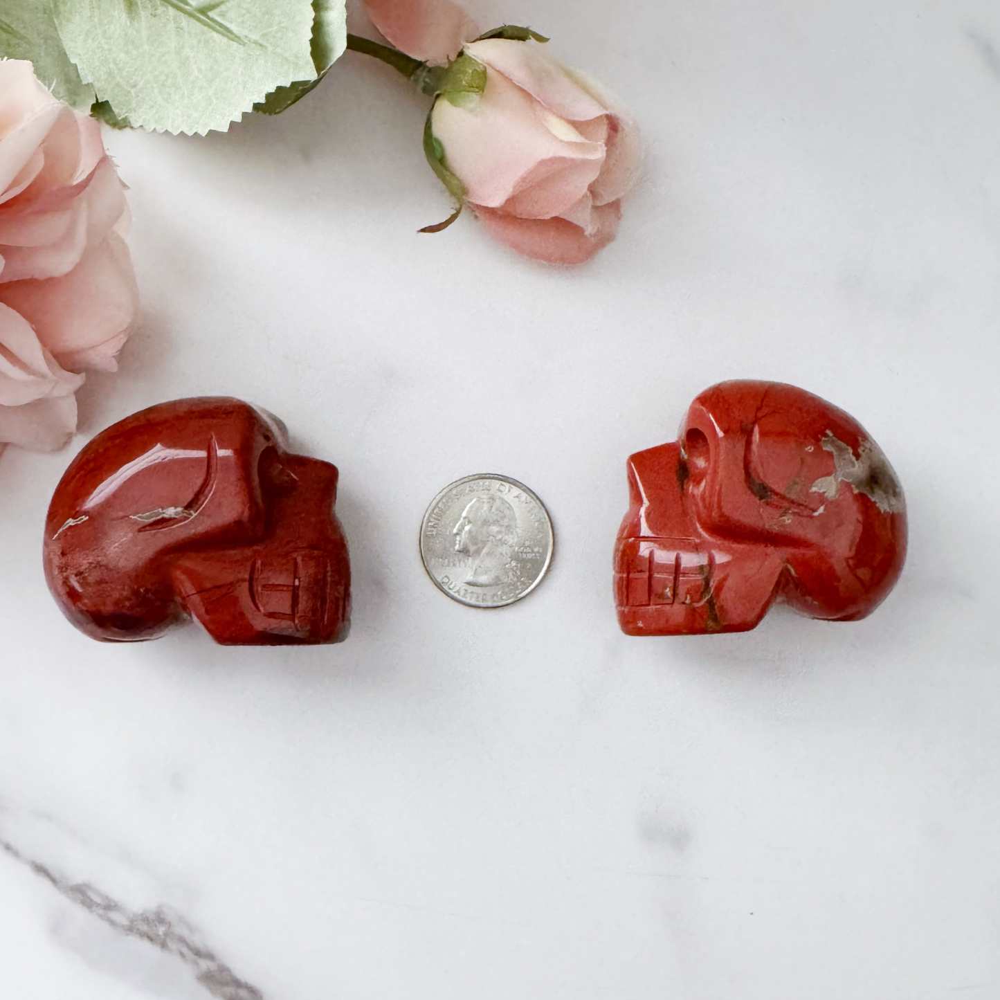 2" Brecciated Red Jasper Crystal Skull