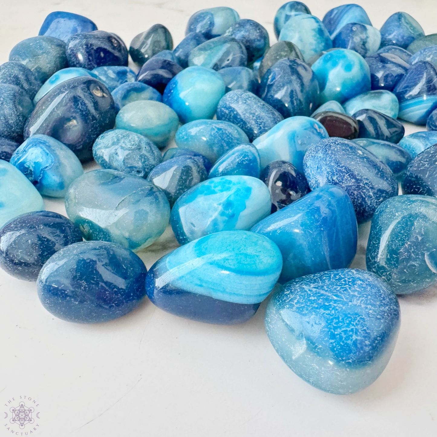 Blue Onyx Tumbled Stones
