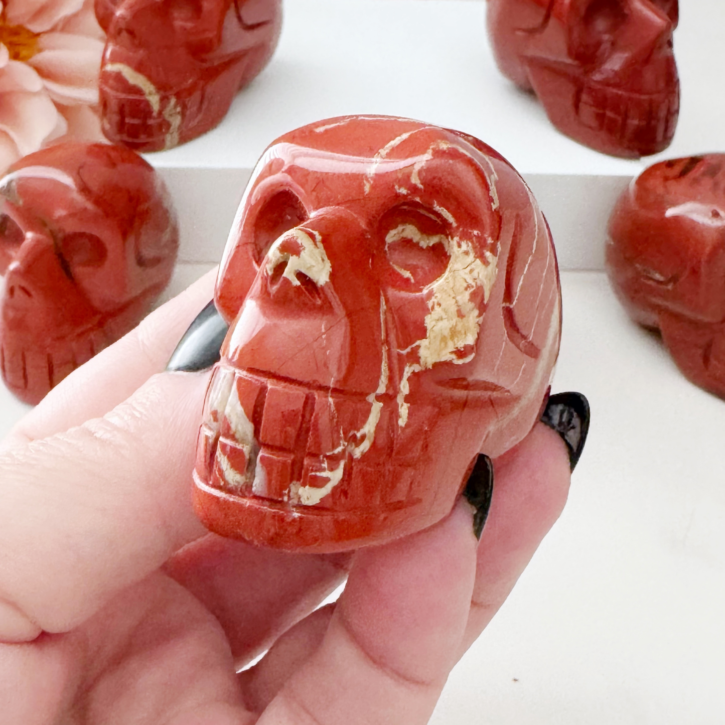2" Brecciated Red Jasper Crystal Skull