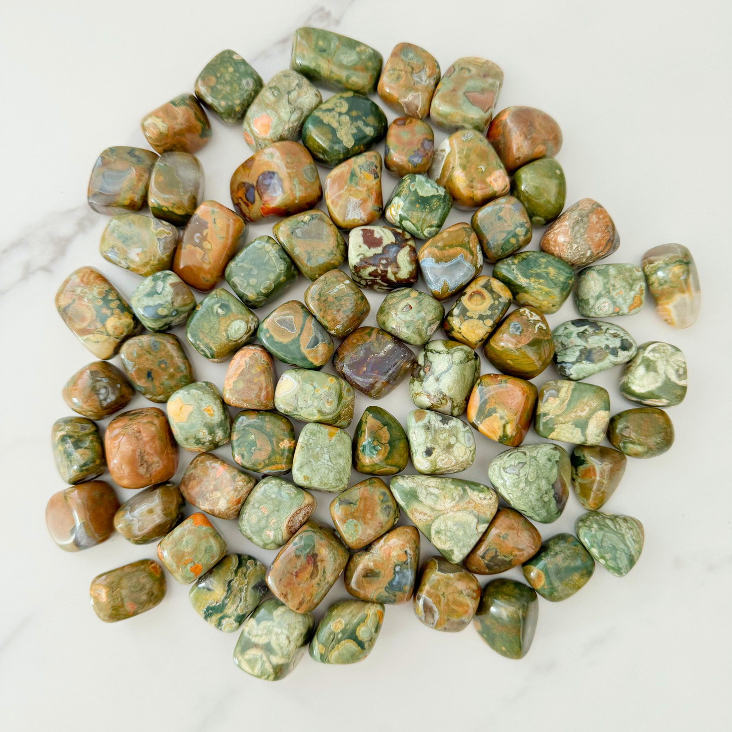 Rainforest Jasper Tumbled Stones
