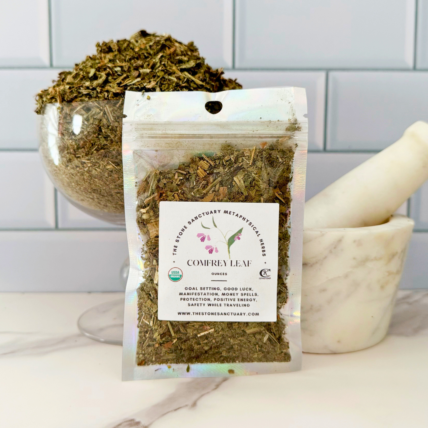 Comfrey Leaf, Cut and Sifted, Organic