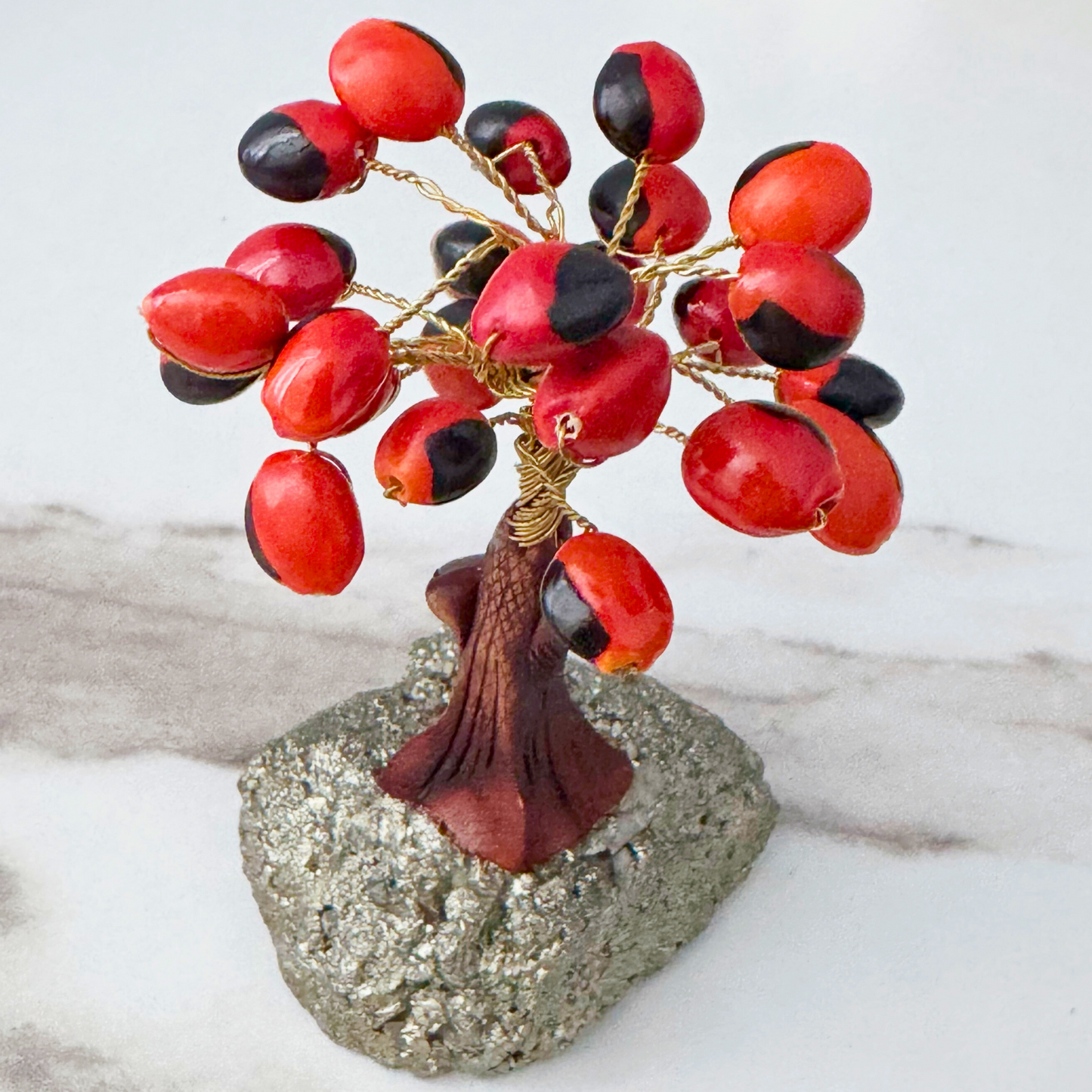 4.75” Huayruro Gem Tree with Pyrite Base